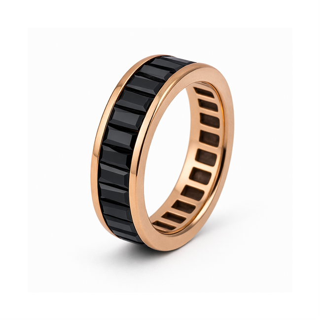 Noir Edge Band Ring