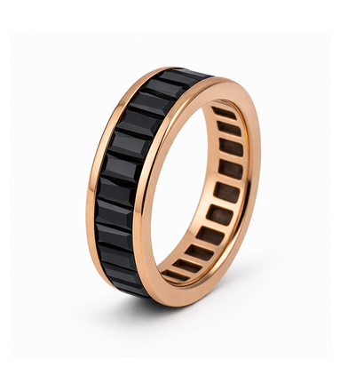 Noir Edge Band Ring