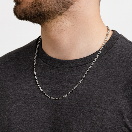 Sterlo Bold Link Silver Chain For Him