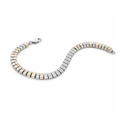Aurielle Dual-Tone Diamond Bracelet For Women