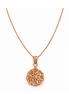 Rose Gold Filigree Starburst 925 Silver Pendant with Chain