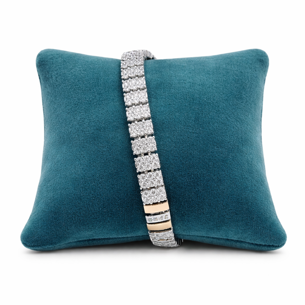 Aurielle Dual-Tone Diamond Bracelet For Women