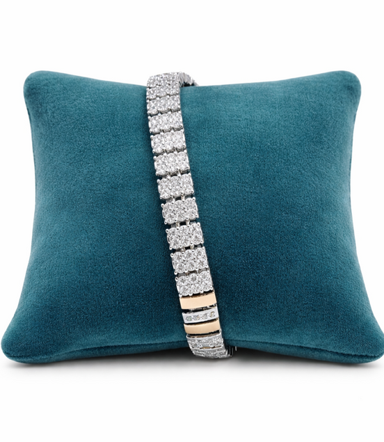 Aurielle Dual-Tone Diamond Bracelet For Women