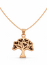 Tree of Love Rose Gold Polished Pendant with Chain