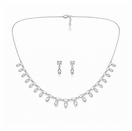 Ethereal Ice Geometric Fringe Set
