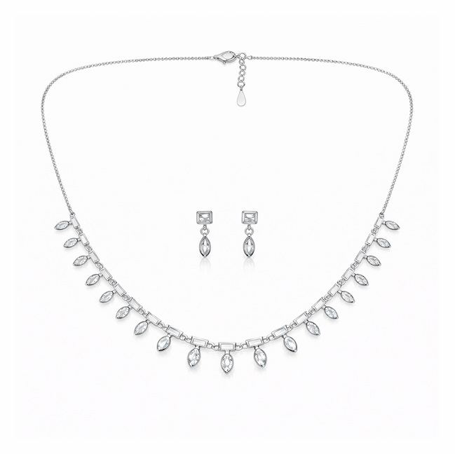 Ethereal Ice Geometric Fringe Set
