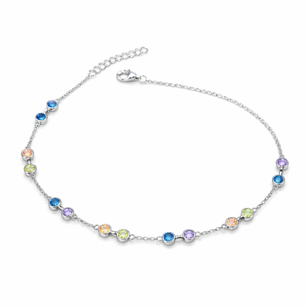 Colour Spark 925 Silver Anklet (Single)