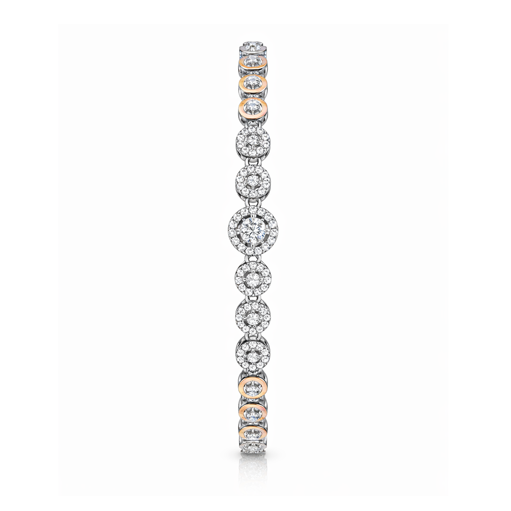 Celestia Halo Dual-Tone Bracelet For Women