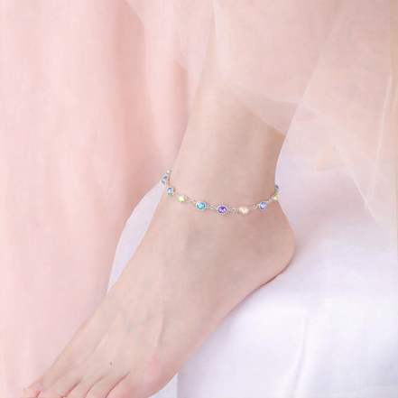 Colour Spark 925 Silver Anklet (Single)