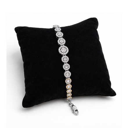 Celestia Halo Dual-Tone Bracelet For Women