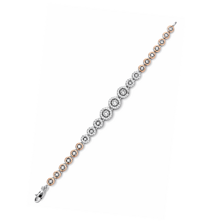Celestia Halo Dual-Tone Bracelet For Women