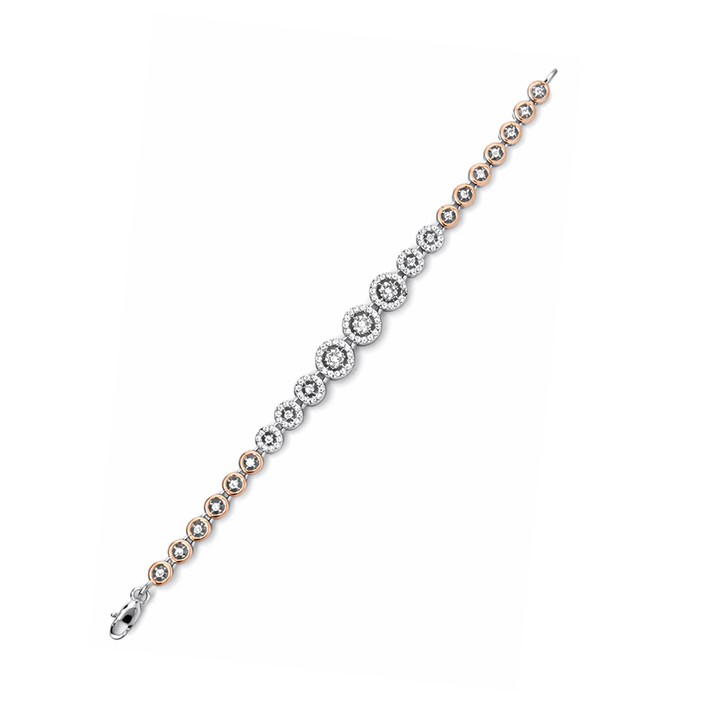 Celestia Halo Dual-Tone Bracelet For Women