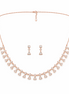 GeoLuxe Triangle Rose Gold Necklace Set