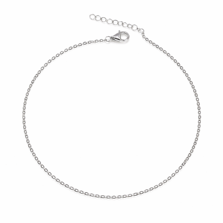 Classic Chain 925 Silver Anklet (Single)