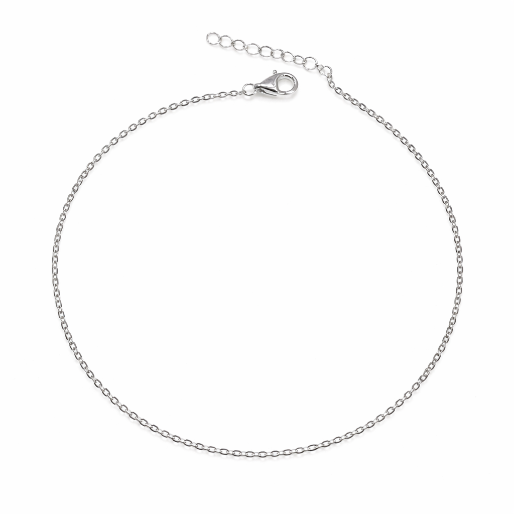 Classic Chain 925 Silver Anklet (Single)