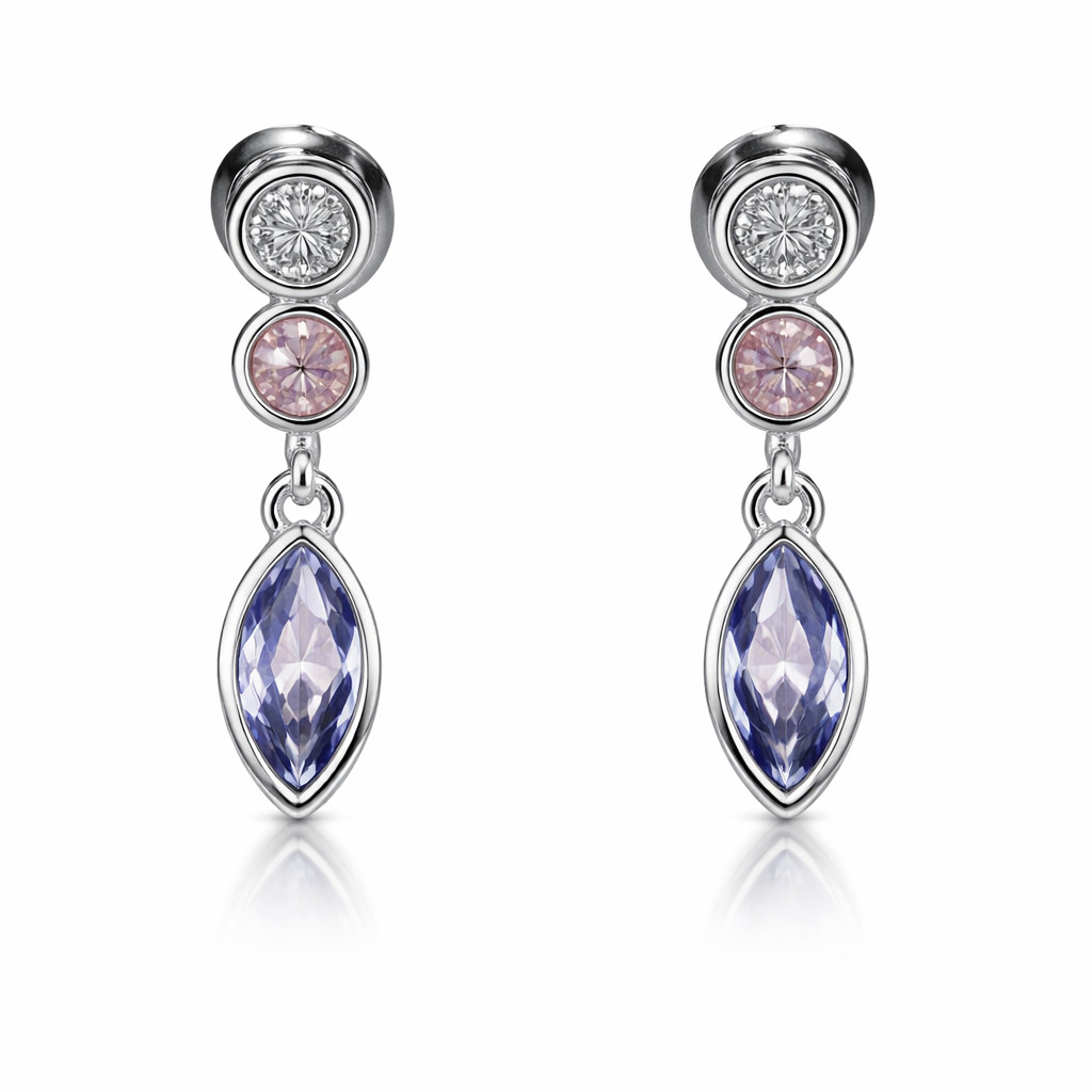 SilvaPetal Contemporary 92.5 Sterling Silver Necklace Set