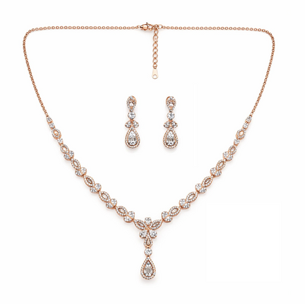 LumiFlora 925 Sterling Silver Necklace Set