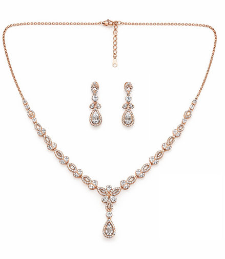 LumiFlora 925 Sterling Silver Necklace Set