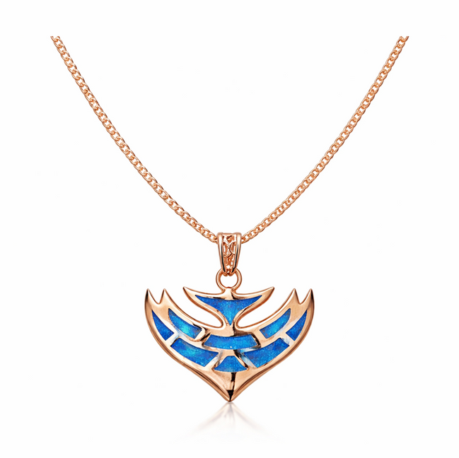 Aquila Azure Wing Pendant Necklace
