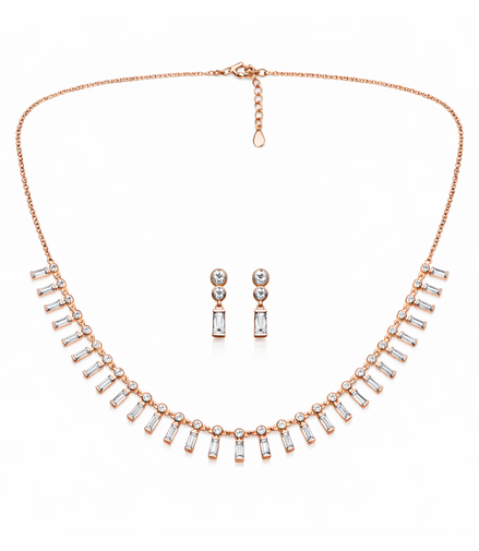 LumiBar Contemporary 925 Sterling Silver Necklace Set