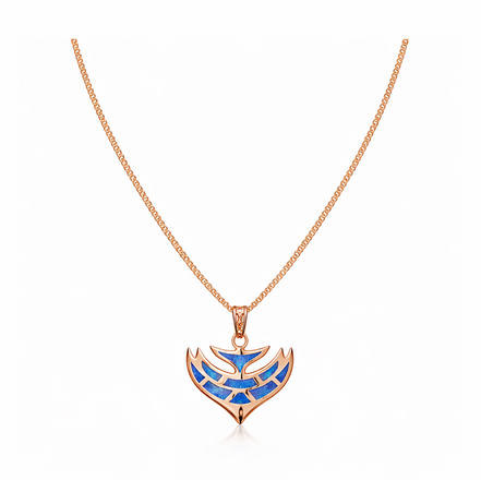Aquila Azure Wing Pendant Necklace