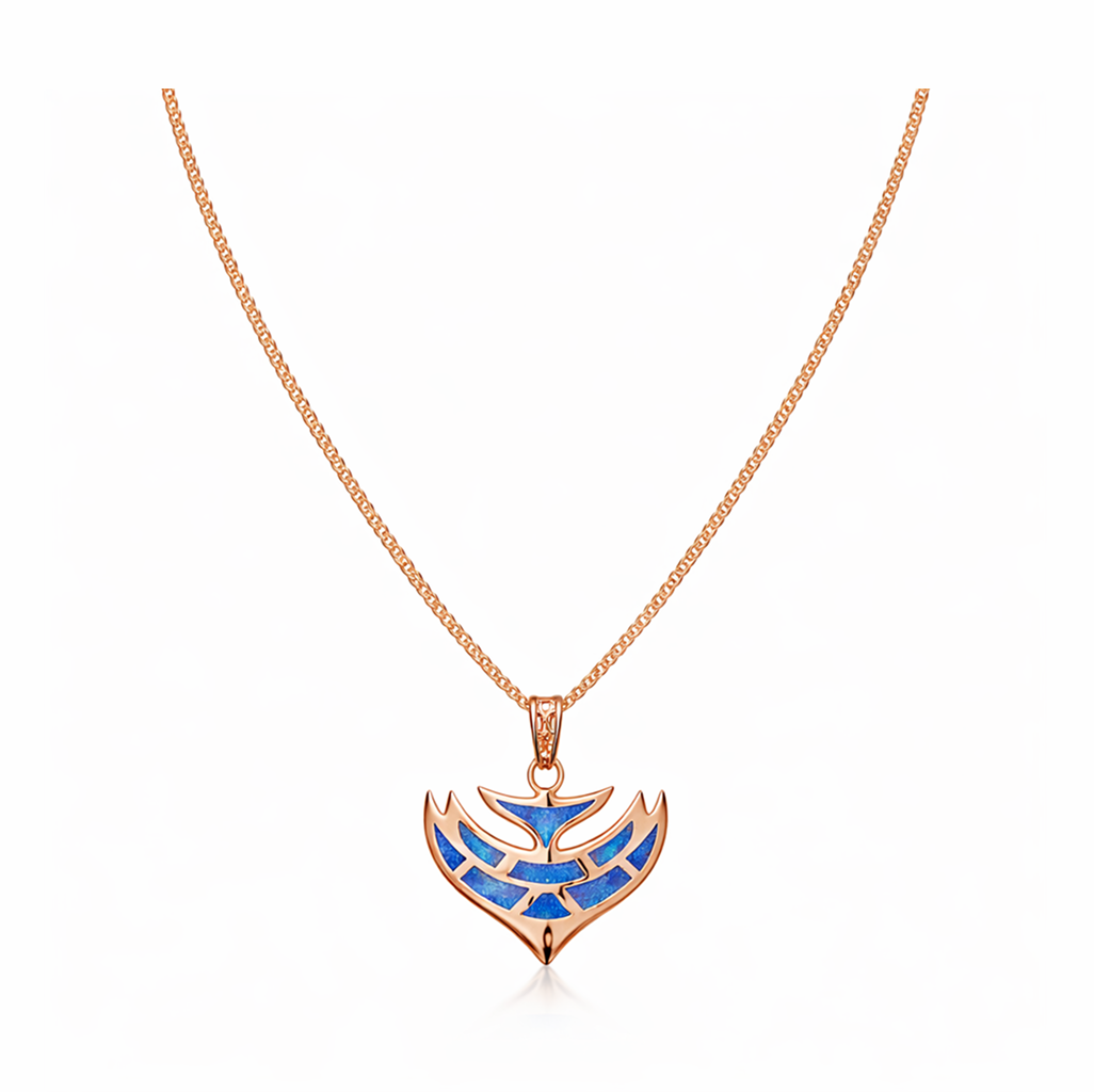 Aquila Azure Wing Pendant Necklace