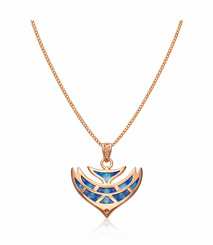 Azure Wing 92.5 Sterling Silver Pendant Necklace