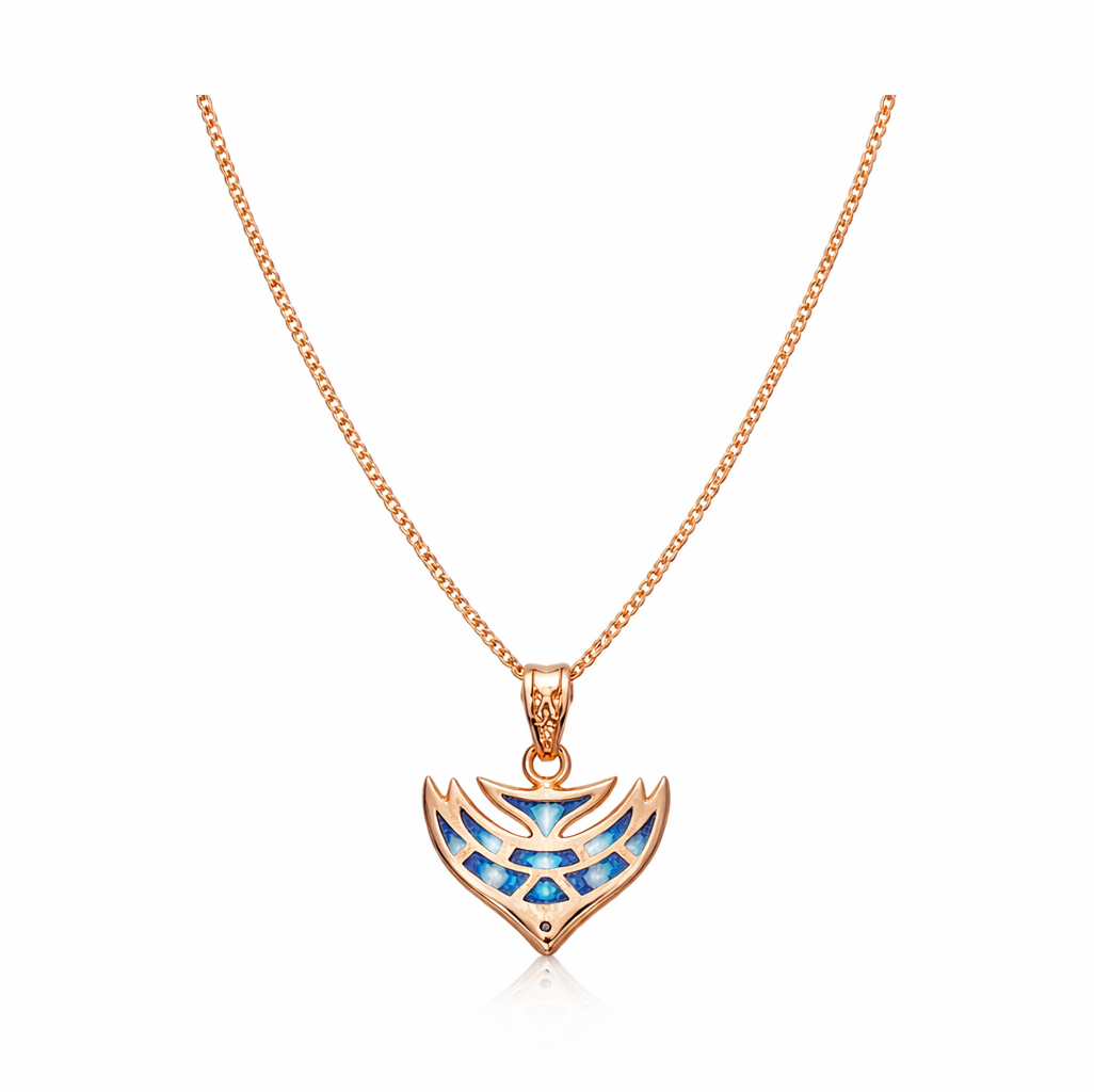 Azure Wing 92.5 Sterling Silver Pendant Necklace