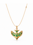 Emerald Crest 92.5 Sterling Silver Wing Pendant Necklace