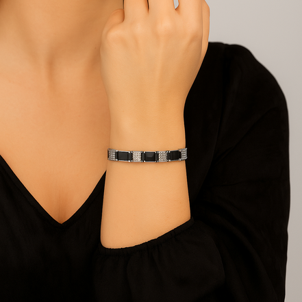 925 Silver Noir Elegance Bracelet