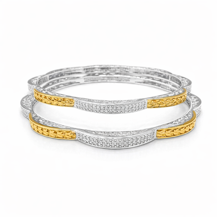 Heritage Duo Bangle Set – 925 Sterling Silver