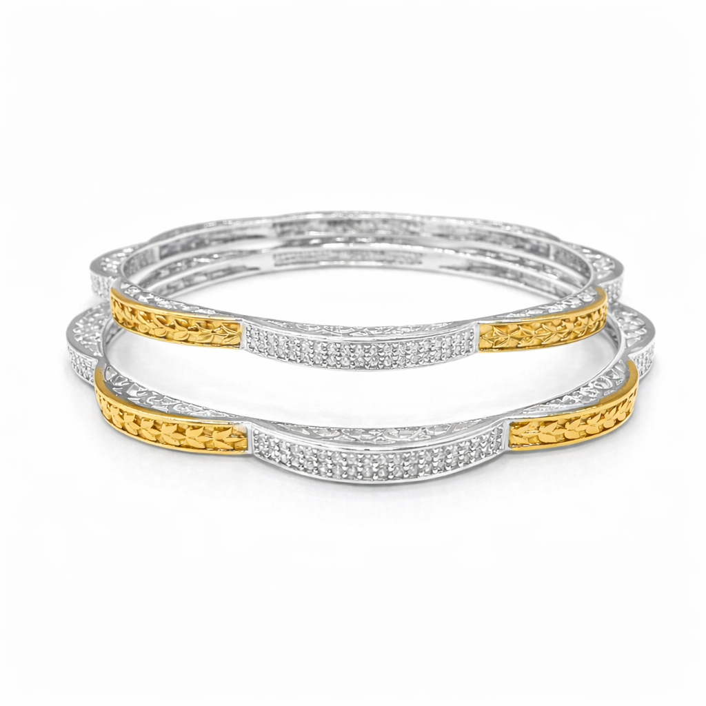 Heritage Duo Bangle Set – 925 Sterling Silver