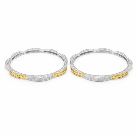 Heritage Duo Bangle Set – 925 Sterling Silver
