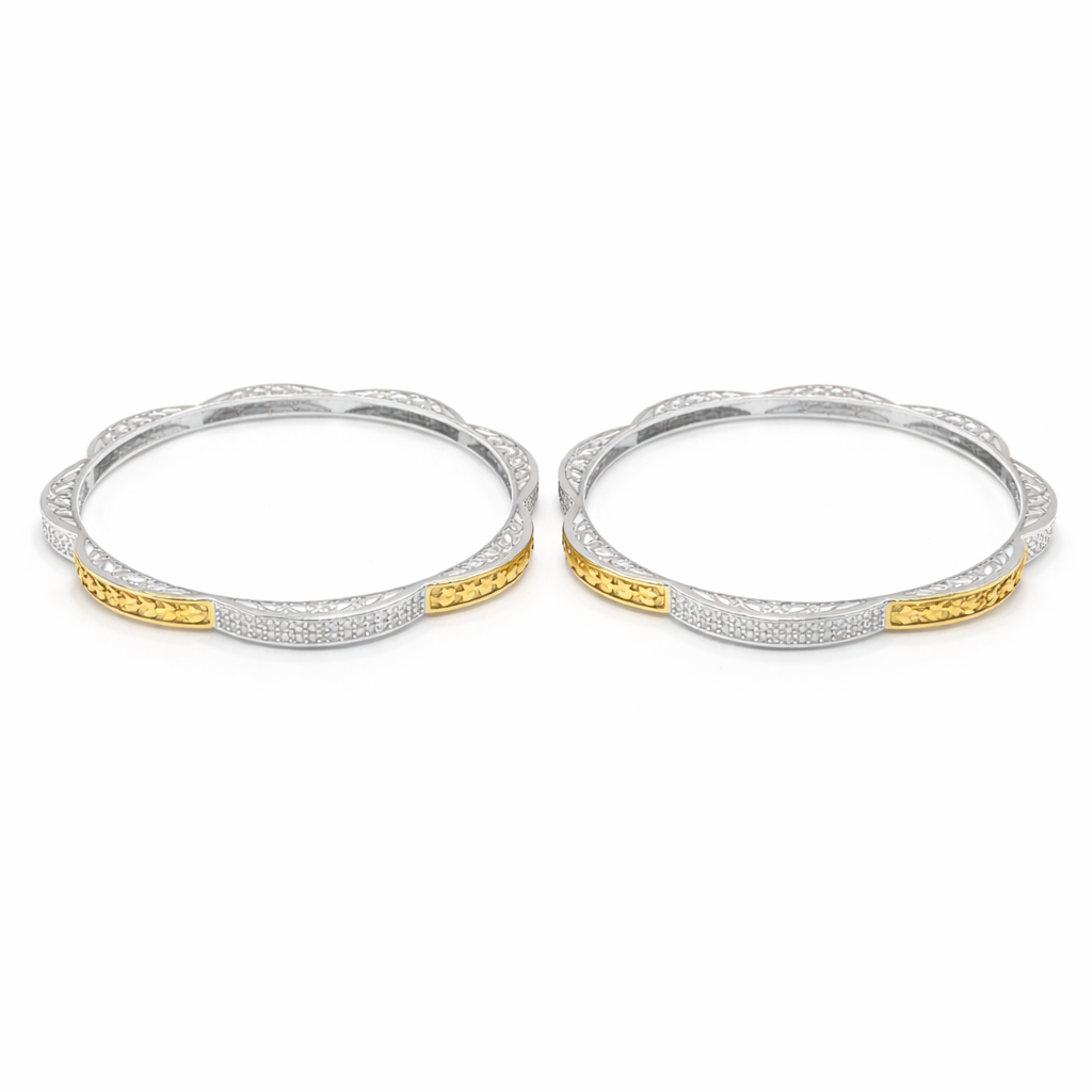 Heritage Duo Bangle Set – 925 Sterling Silver