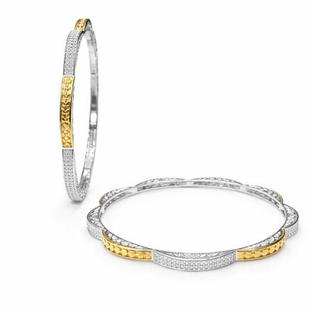 Heritage Duo Bangle Set – 925 Sterling Silver