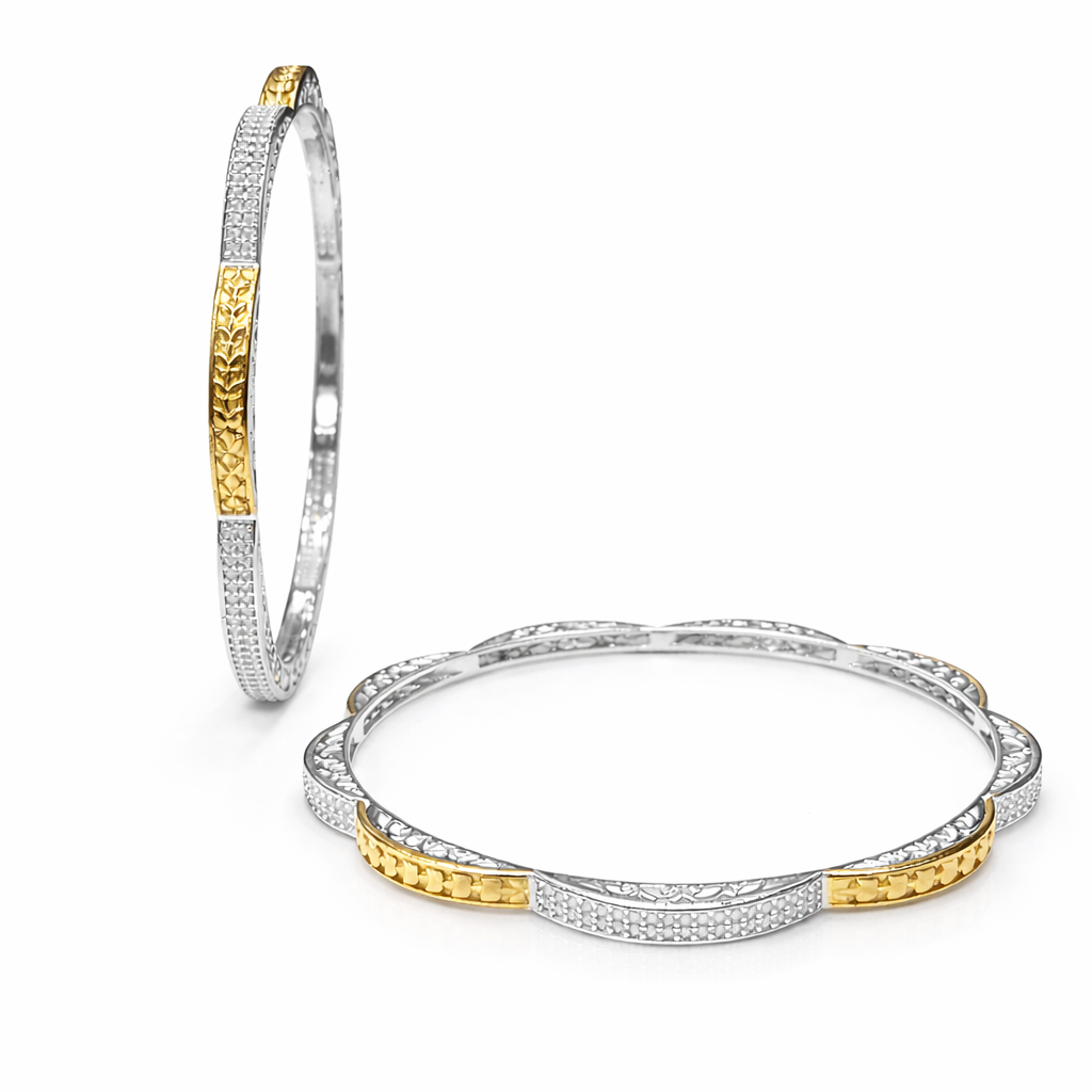 Heritage Duo Bangle Set – 925 Sterling Silver