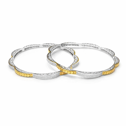 Heritage Duo Bangle Set – 925 Sterling Silver
