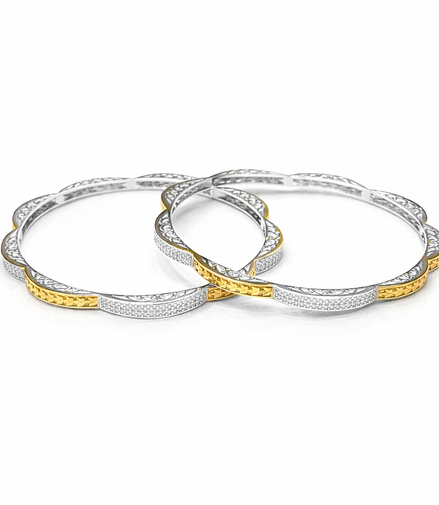 Heritage Duo Bangle Set – 925 Sterling Silver