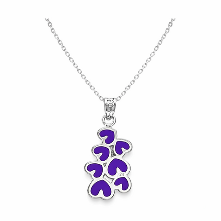 Royal Amora 92.5 Sterling Silver Heart Pendant Necklace