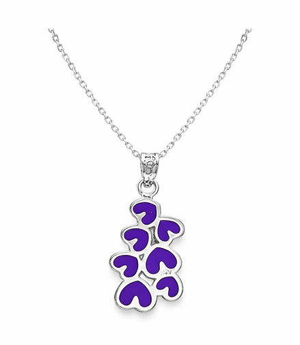 Royal Amora 92.5 Sterling Silver Heart Pendant Necklace