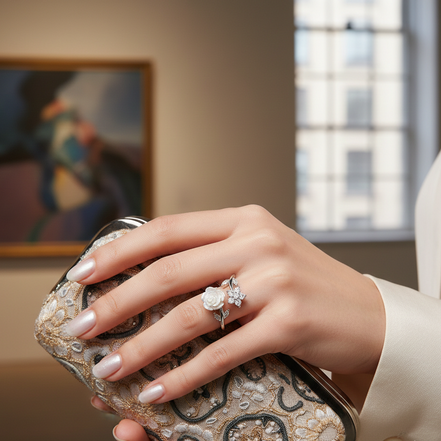 Enchanted Rose Adjustable Ring