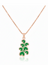 Emerald Amora 92.5 Sterling Silver Heart Pendant Necklace