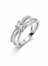 Infinity Cross Princess Cut Ring