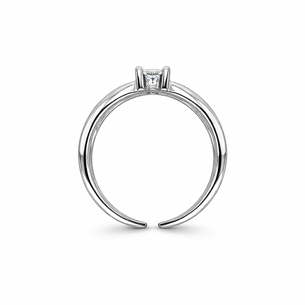 Infinity Cross Princess Cut Ring