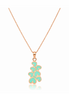 Aqua Amora 92.5 Sterling Silver Heart Pendant with Chain