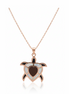 Ocean Heart Turtle 92.5 Sterling Silver Pendant with Chain