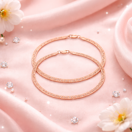 Grecian Rose Gold Payal (Pair)