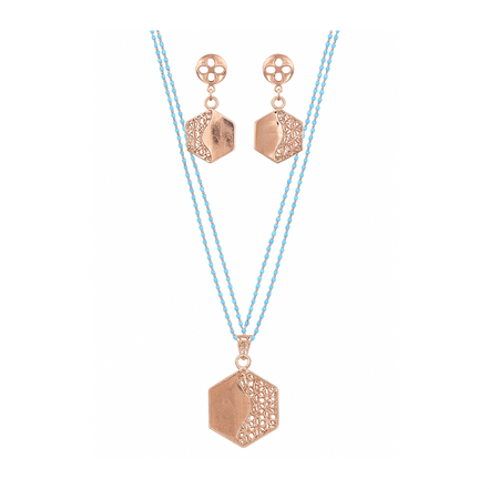 Aurora Hexa Bloom Necklace Set