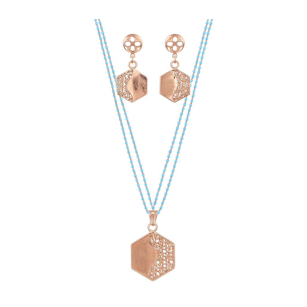 Aurora Hexa Bloom Necklace Set
