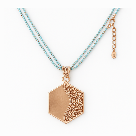 Aurora Hexa Bloom Necklace Set